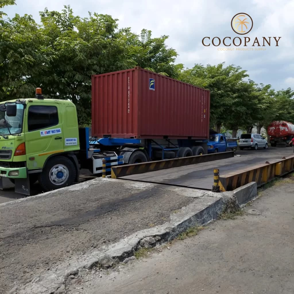weight scale of container 20ft coconut oil shipment